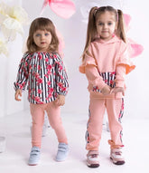 BamarNicol - Spanish blouse, long sleeves, girl, stripes, flowers, pink NANA - Mari Kali Stores Cyprus